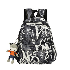 Graffiti-Inspired Unisex Backpack