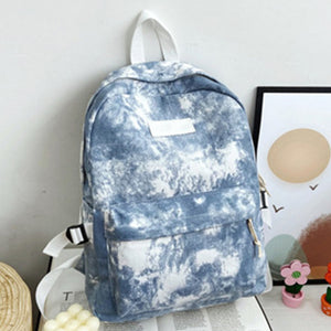 Bicolor Canvas School Backpack